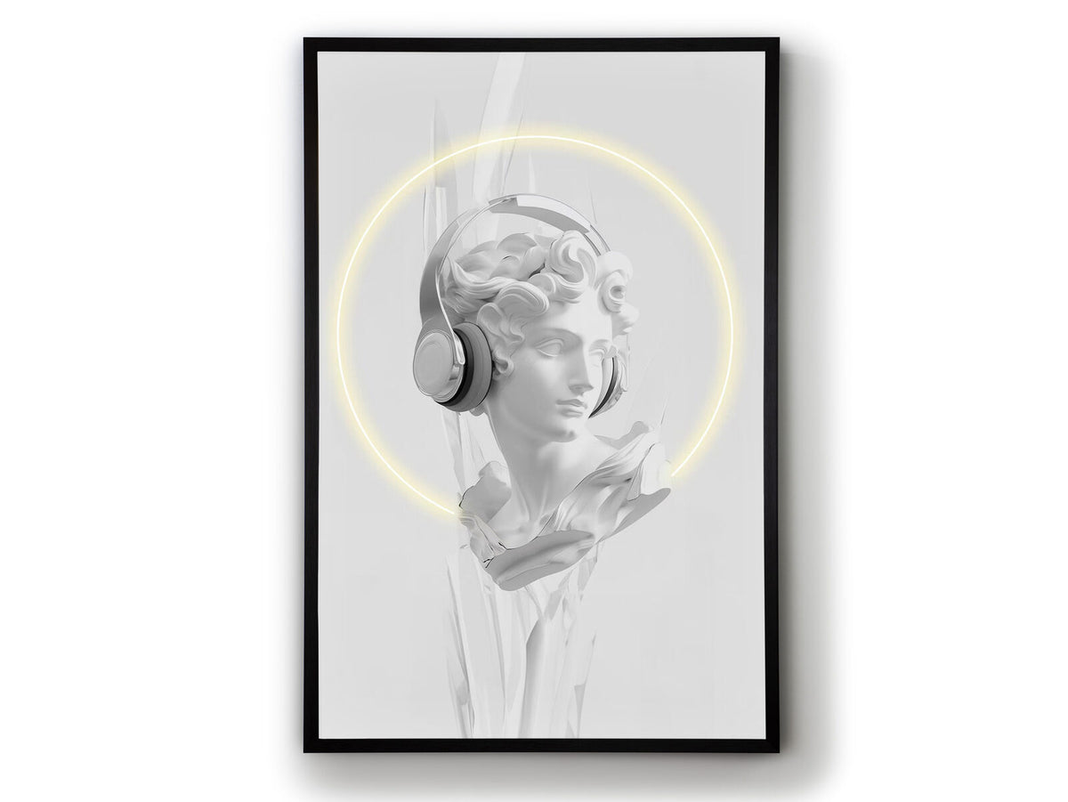 Cuadro con luz LED Busto blanco 80 × 120