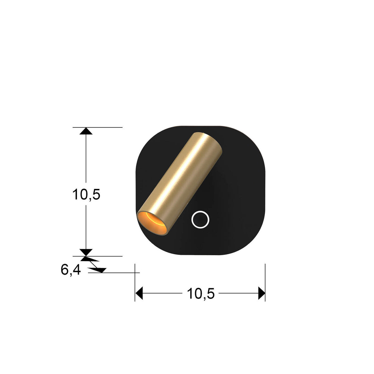 Aplique de lectura LED Biblos - medidas