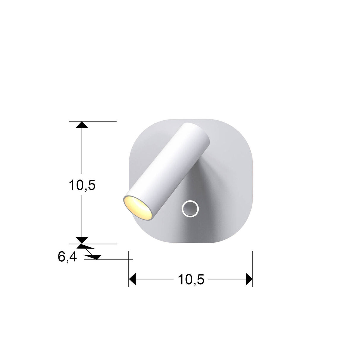 Aplique de lectura LED Biblos - medidas