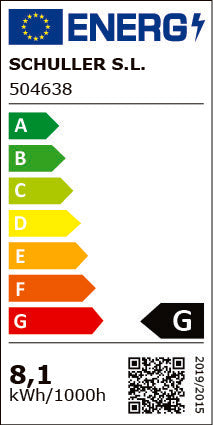 Aplique de lectura LED Biblos marrón óxido - etiqueta energética