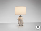 Lámpara de mesa Kaos cerámica blanco