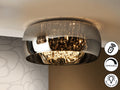 Plafón Argos 6 luces cromo Ø50 dimable con mando