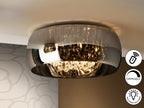 Plafón Argos 6 luces cromo Ø50 dimable con mando