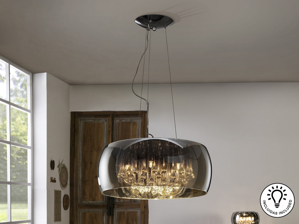 Lámpara de techo Argos 6 luces cromo Ø50