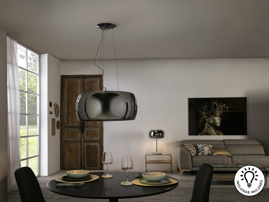 Lámpara de techo Argos 6 luces cromo Ø50