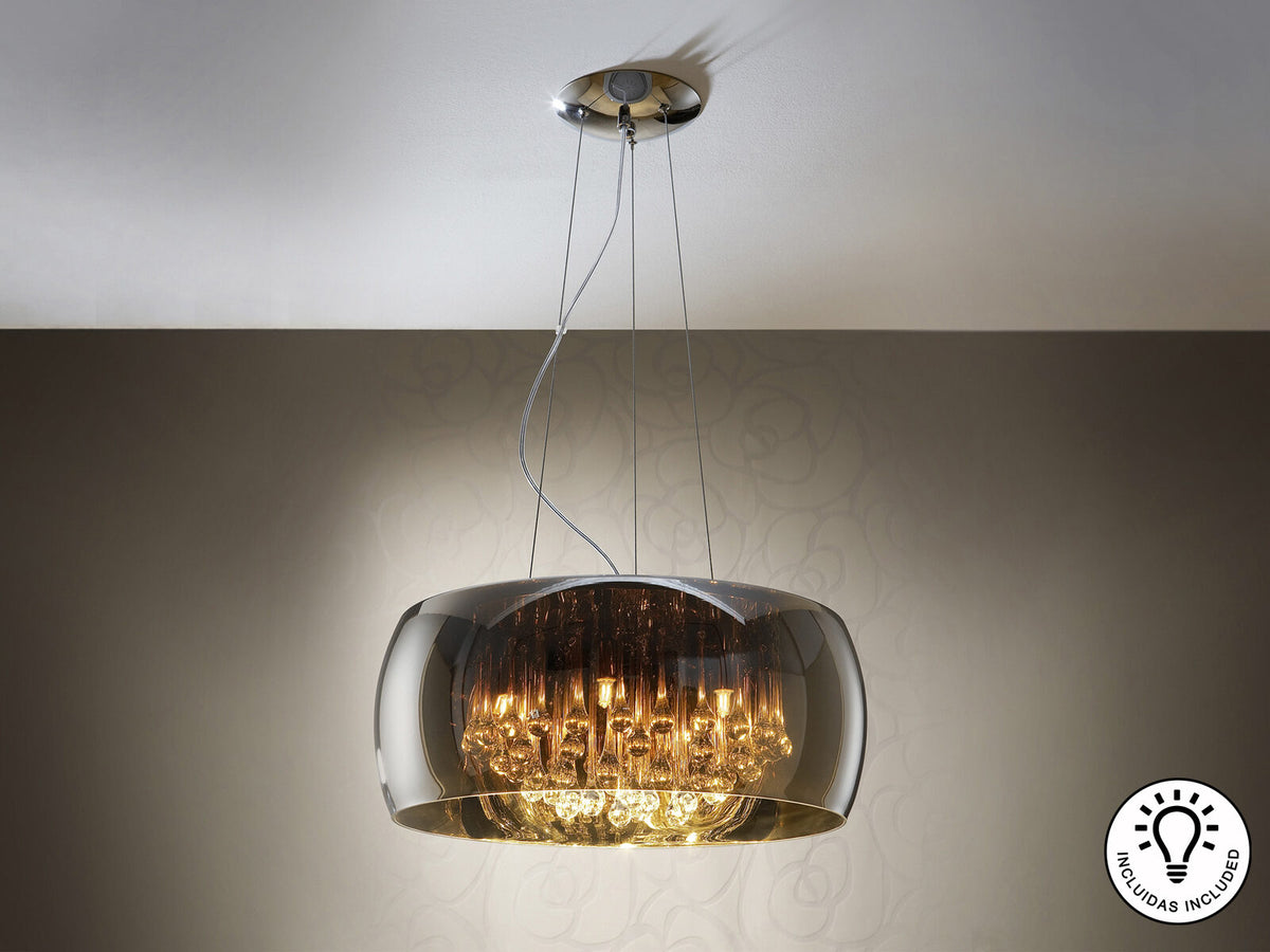 Lámpara de techo Argos 6 luces cromo Ø50