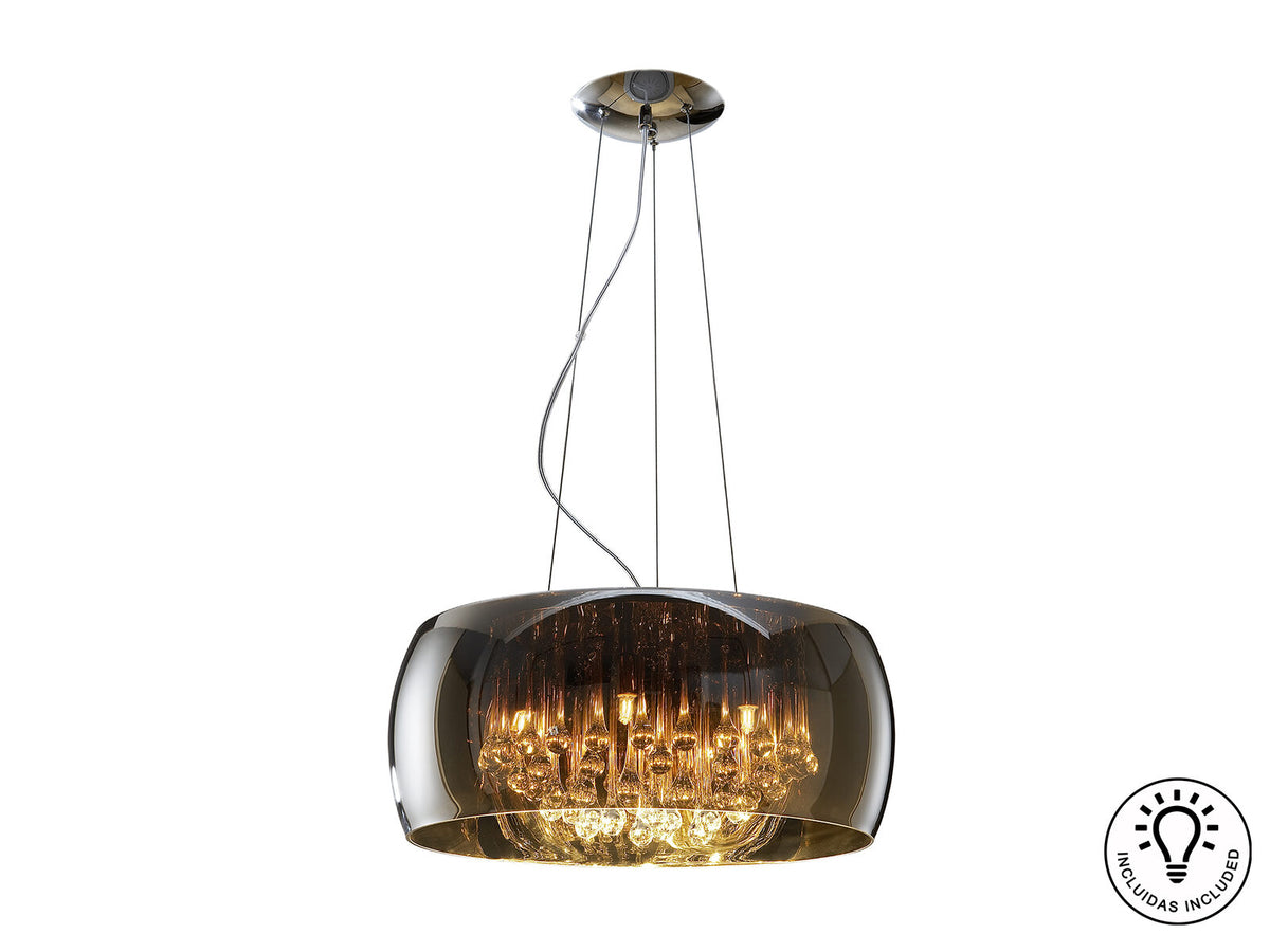 Lámpara de techo Argos 6 luces cromo Ø50