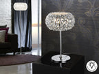 Lámpara de mesa Diamond 3 luces cromo