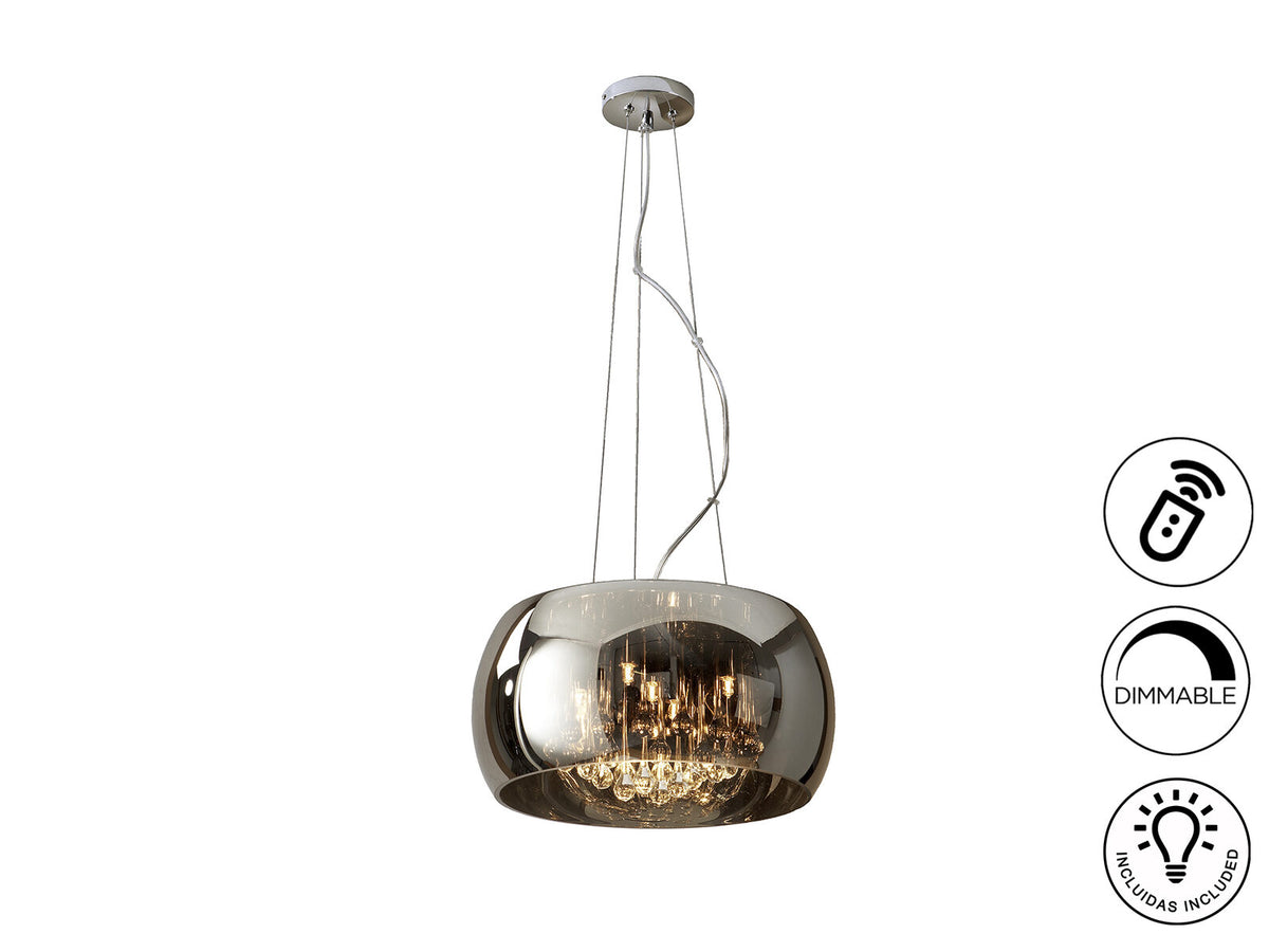 Lámpara de techo Argos 5 luces cromo Ø40 dimable