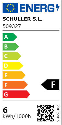 Aplique Argos 1 luz cromo - etiqueta energética