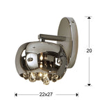 Aplique Argos 1 luz cromo - medidas