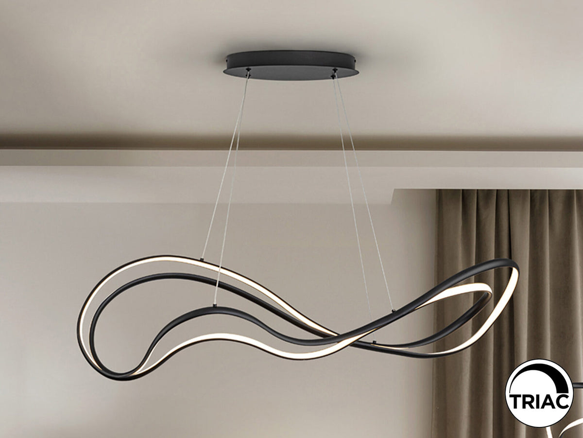 Lámpara de techo Danza LED negro