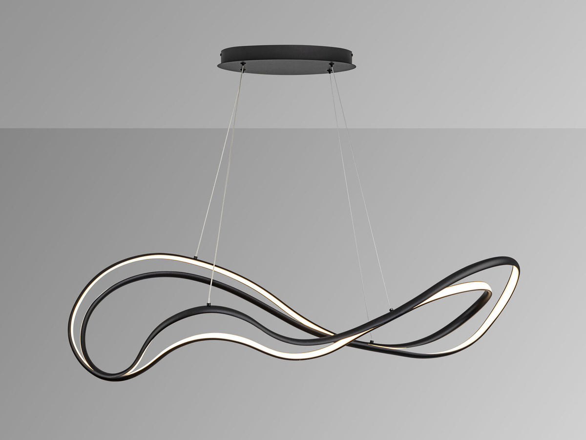 Lámpara de techo Danza LED negro