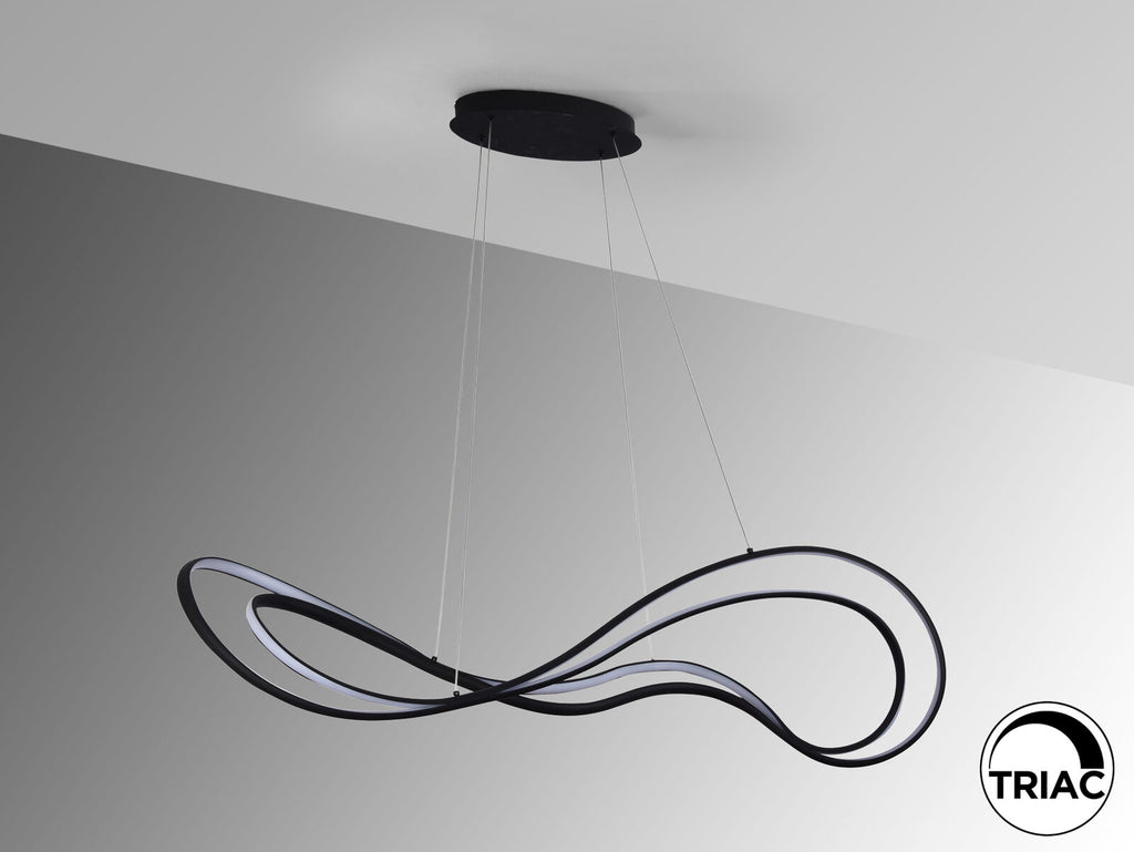 Lámpara de techo Danza LED negro