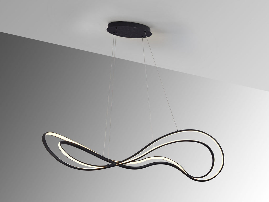 Lámpara de techo Danza LED negro