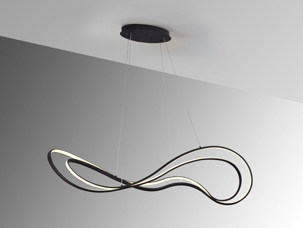 Lámpara de techo Danza LED negro