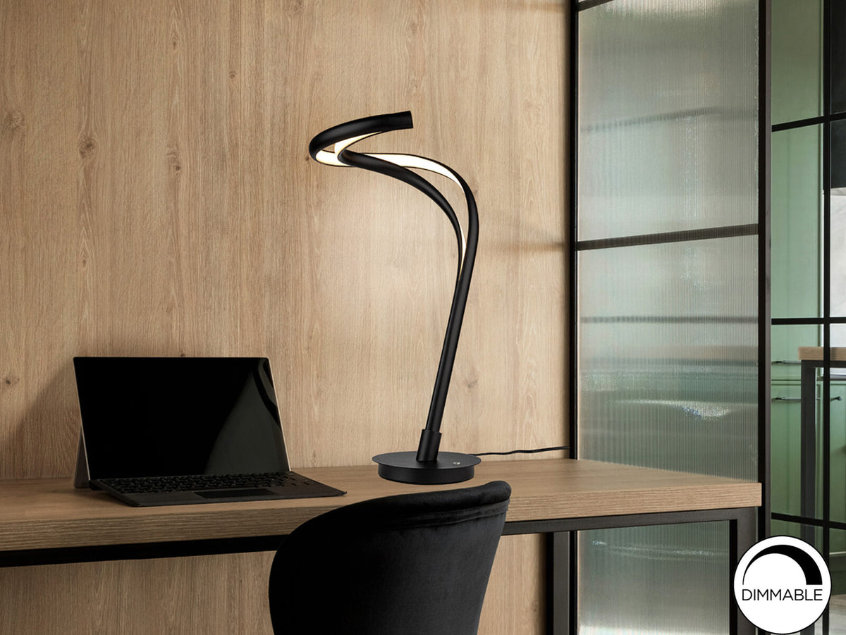 Lámpara de mesa Danza LED grande negro