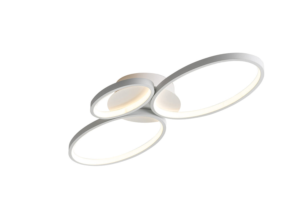 Plafón LED Sios 3 aros blanco