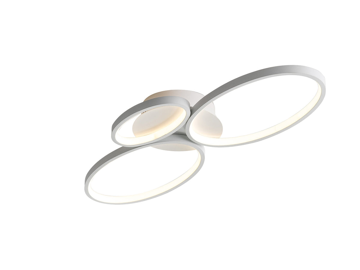 Plafón LED Sios 3 aros blanco