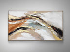 Cuadro pintado a mano Gestos 100 × 180 cm marco dorado
