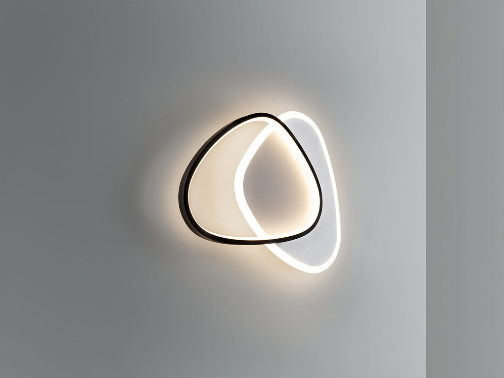 Plafón o aplique LED Romo blanco y negro