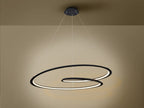 Lámpara de techo Looping LED negro Ø97