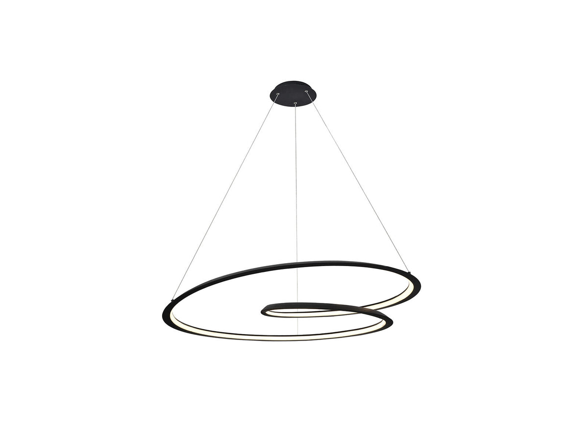 Lámpara de techo Looping LED negro Ø97
