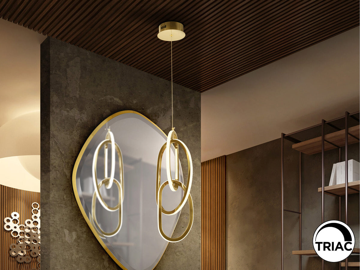 Lámpara de techo Nexo 3 luces oro brillo