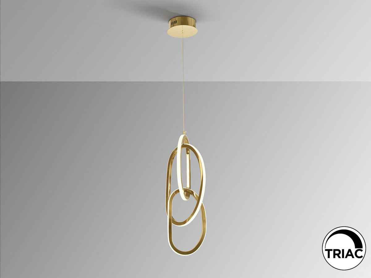 Lámpara de techo Nexo 3 luces oro brillo
