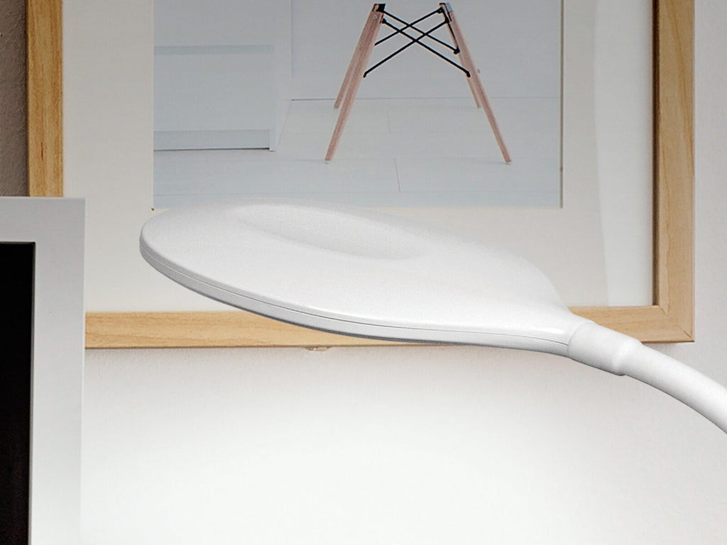 Lámpara de mesa Scoop LED flexo blanco