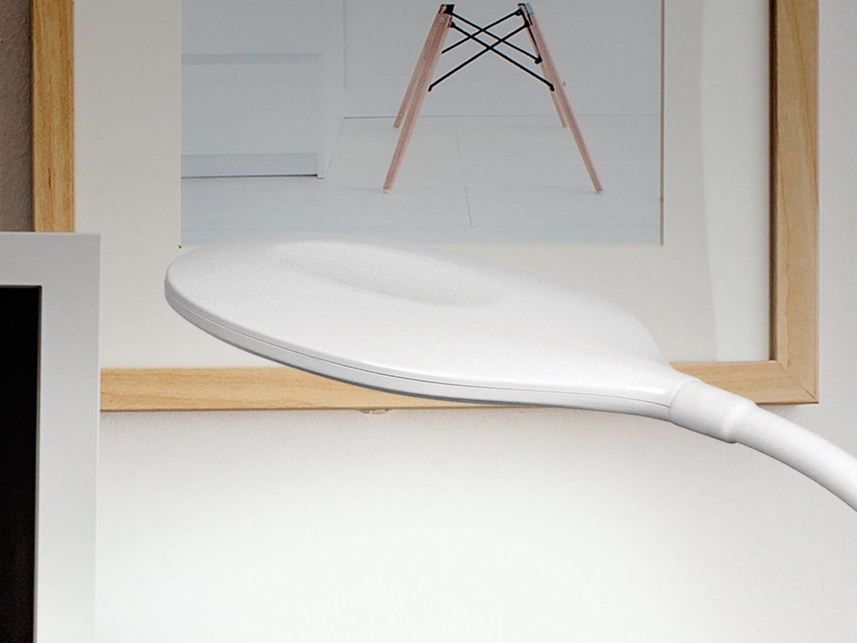 Lámpara de mesa Scoop LED flexo blanco
