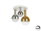 Plafón LED Matices 3 luces blanco, smoke y oro