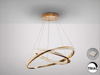 Lámpara de techo Órbitas 2 aros oro