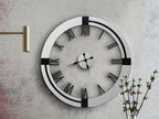 Reloj de pared Kairos Ø88 espejo plata y negro