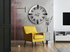 Reloj de pared Kairos Ø88 espejo plata y negro
