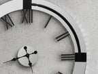 Reloj de pared Kairos Ø88 espejo plata y negro