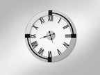 Reloj de pared Kairos Ø88 espejo plata y negro