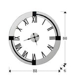 Reloj de pared Kairos Ø88 espejo plata y negro - medidas