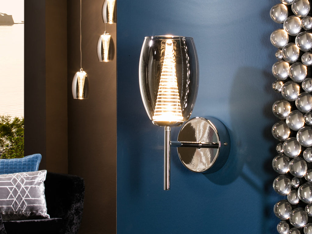 Aplique LED Nebula 1 luz cromo