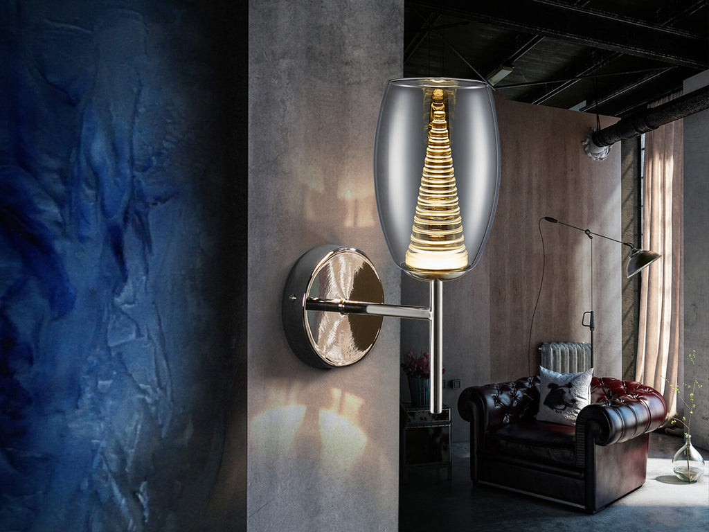 Aplique LED Nebula 1 luz cromo