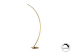 Lámpara de pie Arcus LED oro cepillado