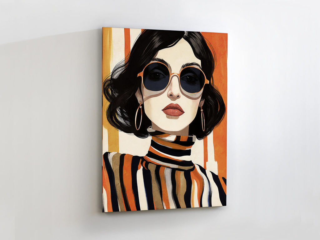 Cuadro pintado a mano Orange 90 × 120 cm