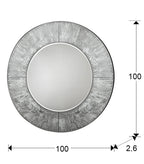 Espejo redondo Aurora Ø100 pan de plata - medidas