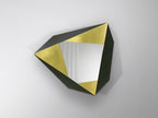 Espejo Facetas acero oro y negro