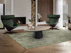 Mesa de centro Koria ovalada piedra y negro