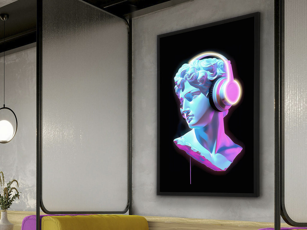 Cuadro con luz LED Busto color 80 × 120