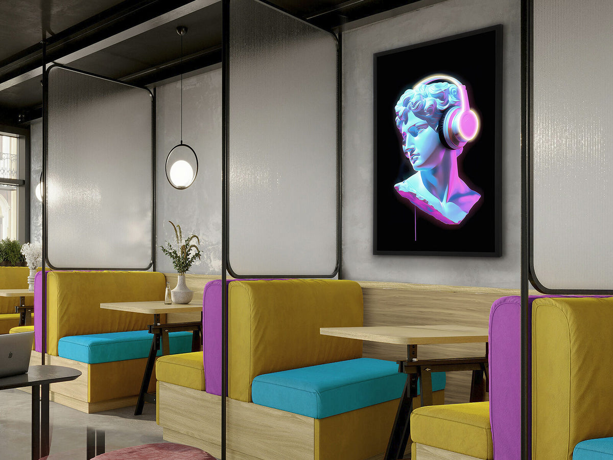 Cuadro con luz LED Busto color 80 × 120