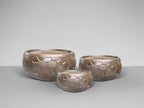 Set de maceteros Canela 3 piezas bronce