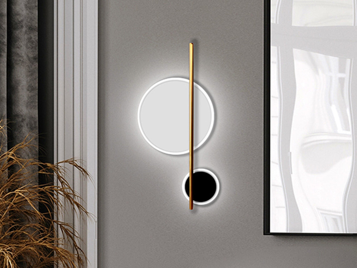 Aplique LED Duo 2 luces blanco y negro
