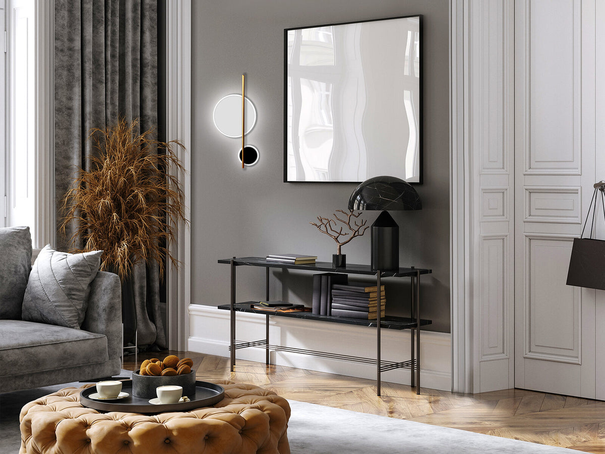 Aplique LED Duo 2 luces blanco y negro